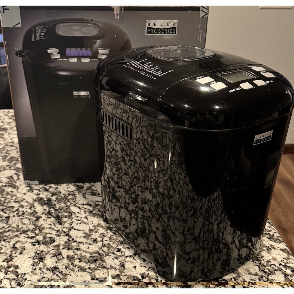 Bella Pro Series 2 lb. Bread Maker BM1349-UL Black *TESTED* Box & Instructions